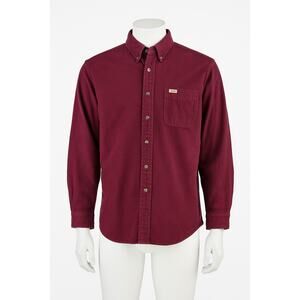 Vintage Woolrich Sportsman Chamois Shirt Plum Made USA XL Wilfarm